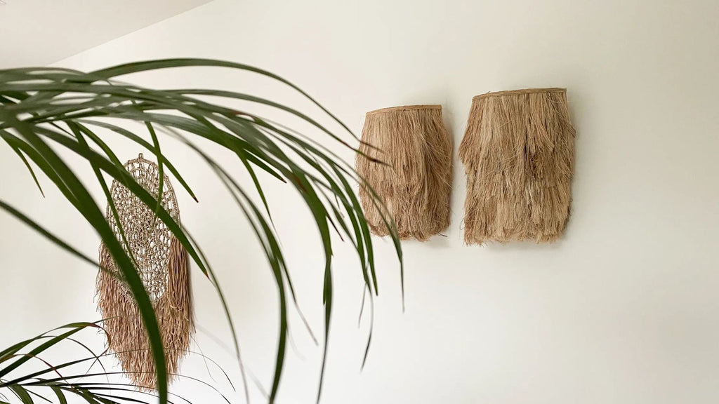 The Abaca Wall Applique - Natural - H 35 CM