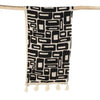 The Aztec Bed Throw  128 x 240 cm- Natural Black