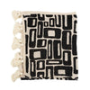 The Aztec Bed Throw  128 x 240 cm- Natural Black