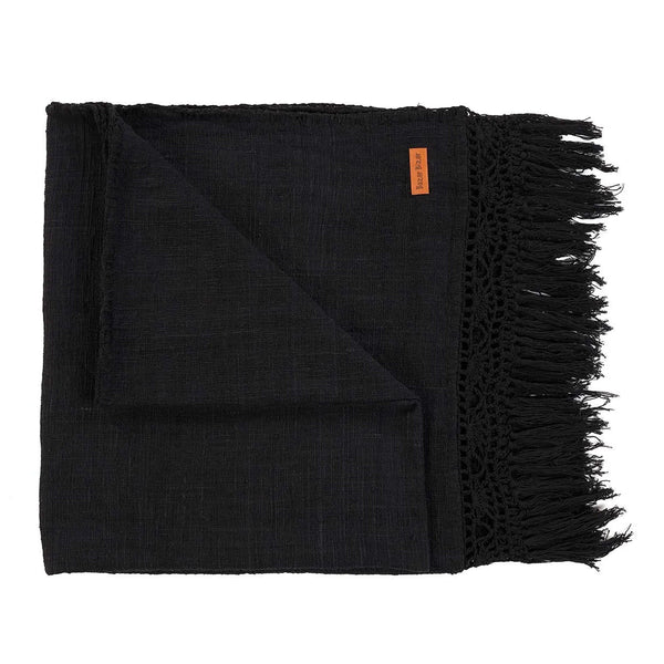 The Gypsy Bed Throw - 122 x 260 cm, Black