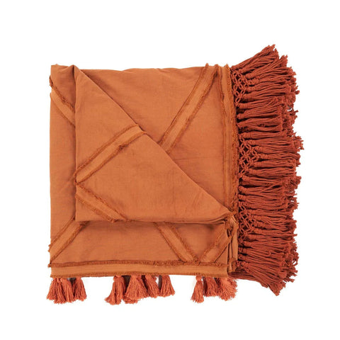 The Berber Bed Throw  - 240 x 300 cm, Terracotta