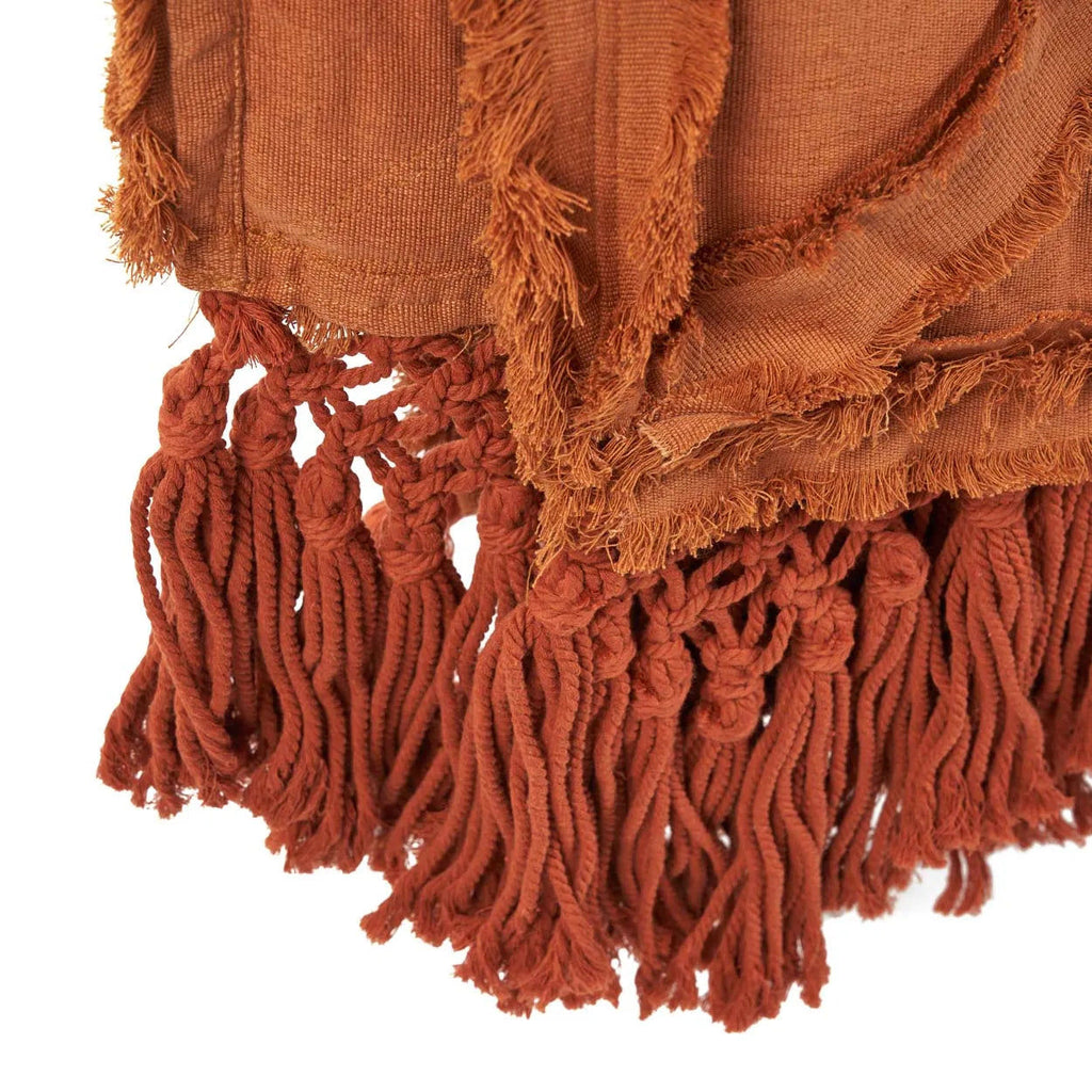 The Berber Bed Throw  - 240 x 300 cm, Terracotta