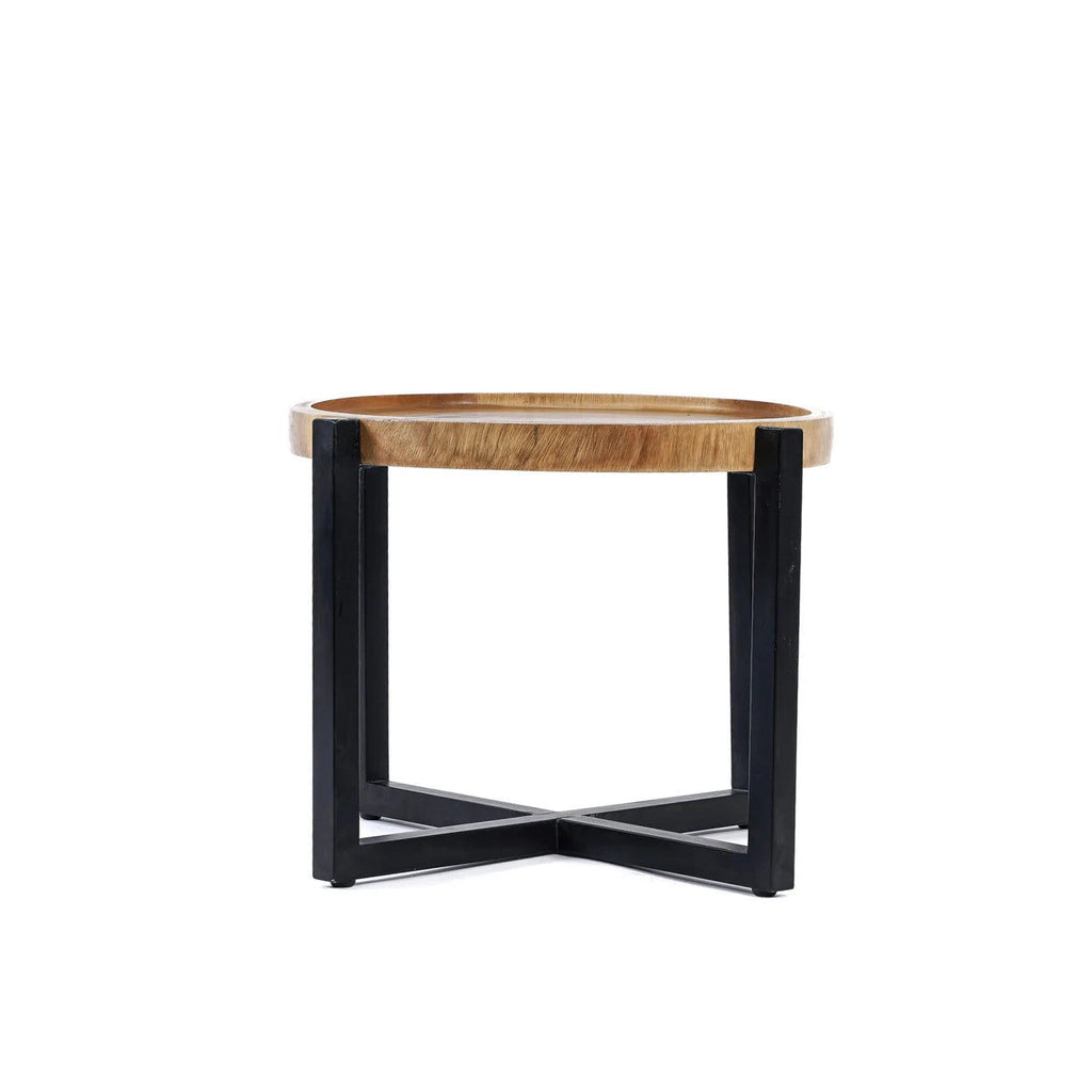 The Rain Tree Side Table - Natural Black