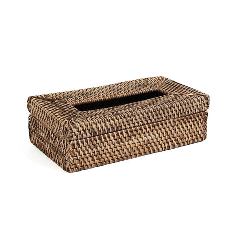 The Rattan Colonial Classic Tissue Box - Natural Brown