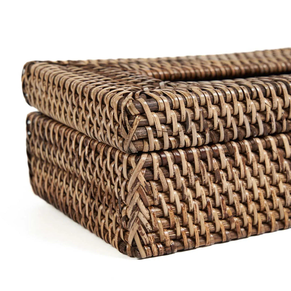 The Rattan Colonial Classic Tissue Box - Natural Brown