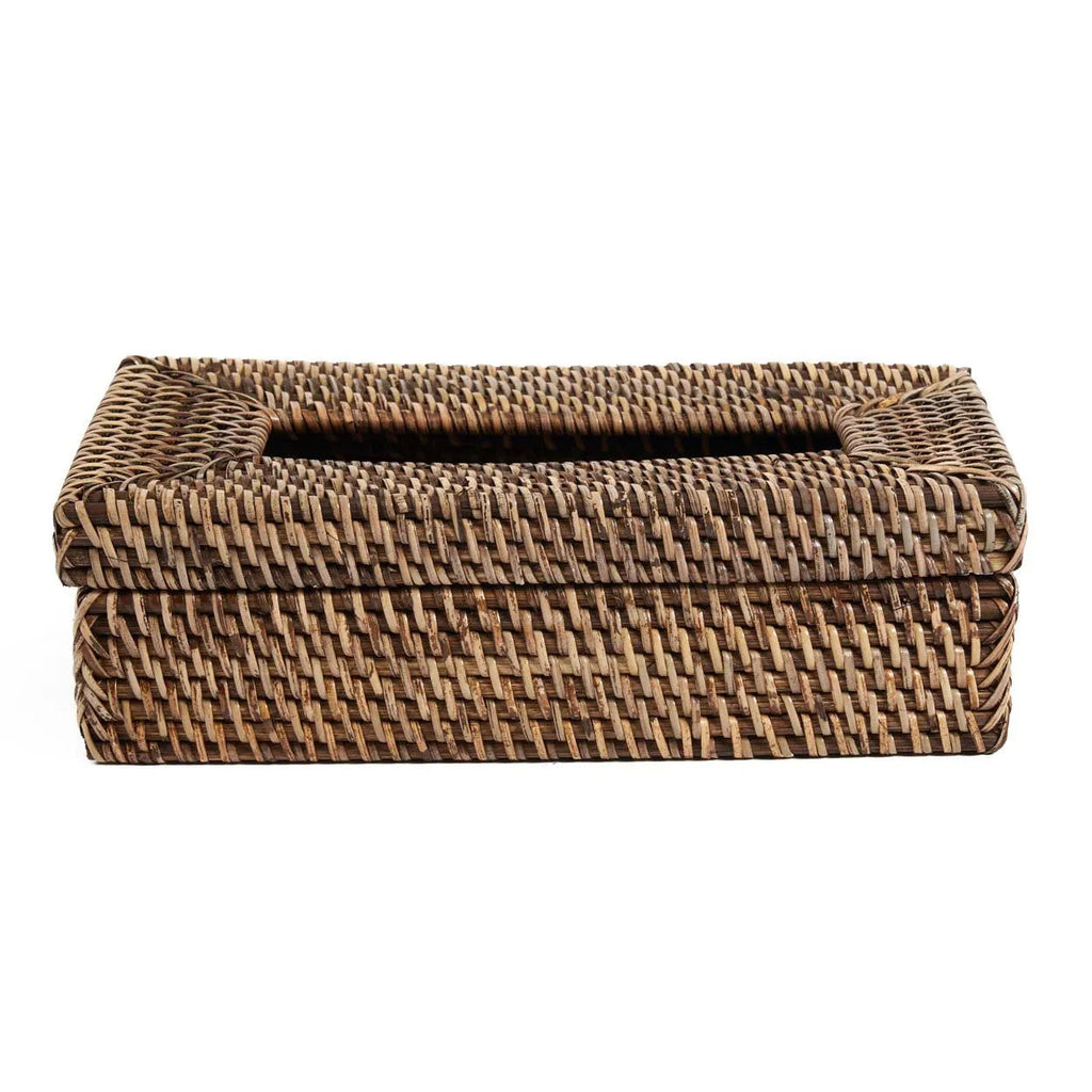 The Rattan Colonial Classic Tissue Box - Natural Brown