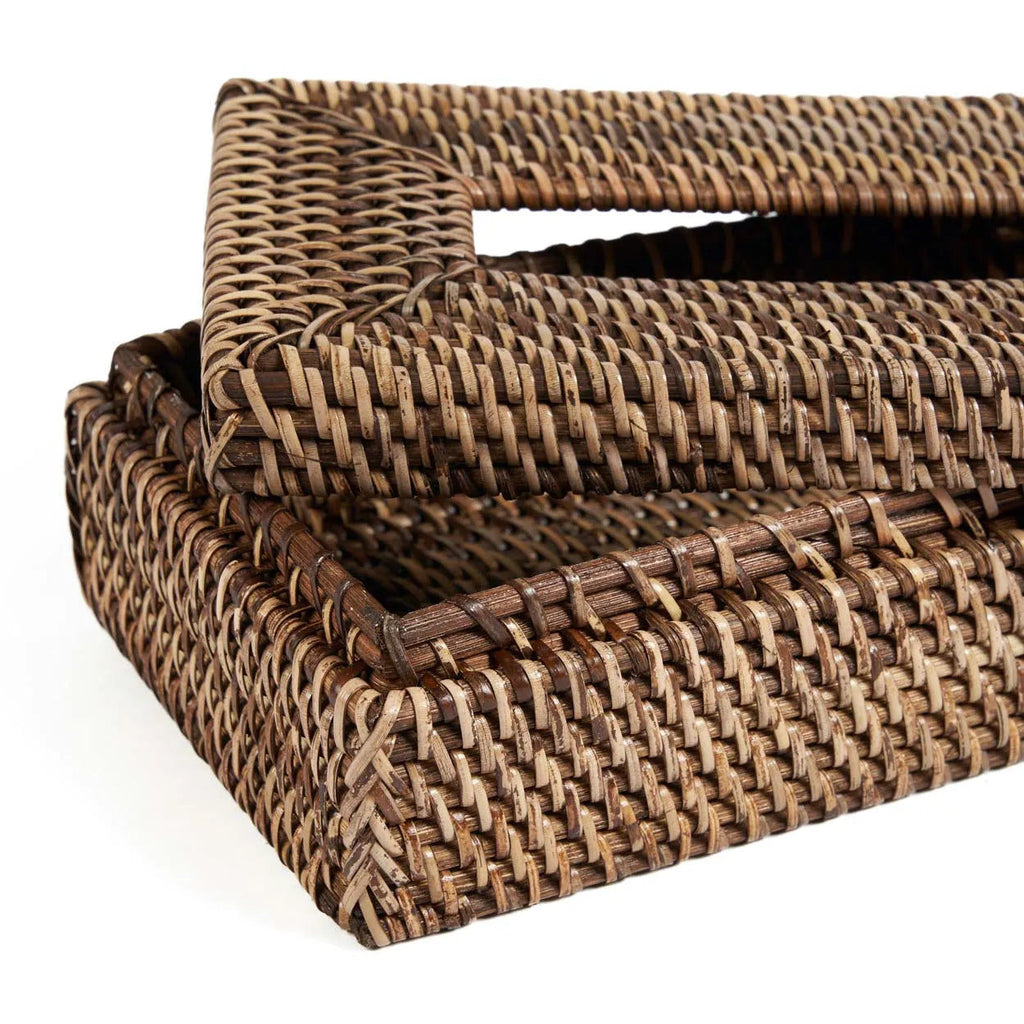 The Rattan Colonial Classic Tissue Box - Natural Brown