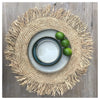 The Fringe Raffia Placemat Round - Natural