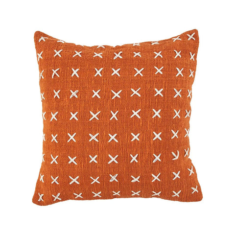 The Zillion Kiss Cushion Cover - Terracotta White, 50 x 50 CM