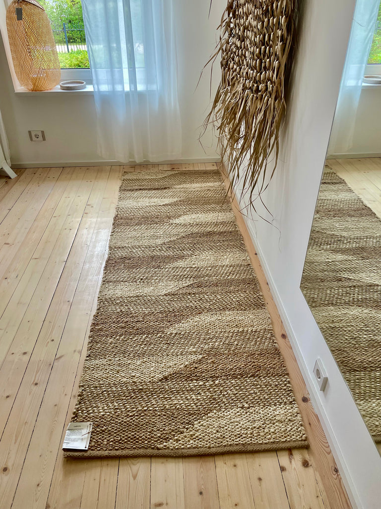 JUTE ART CARPET NATURAL, 80 x 250 cm