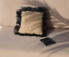 The Raffia Cushion Cover Square - Natural Black - 40x40