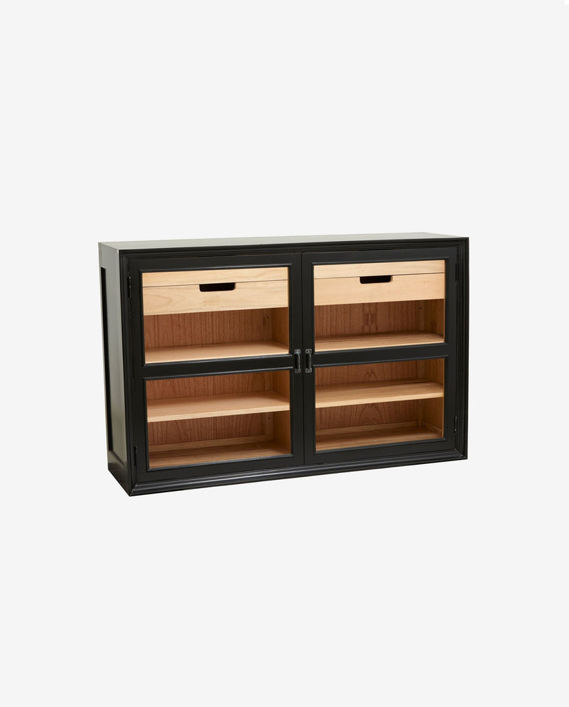 VIVA cabinet, 2 doors low - black