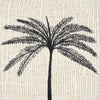 The Gili Palm Cushion Cover - Natural Black, 50 x 50 CM