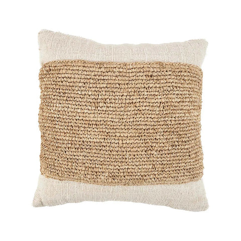 The Raffia Stamp Cushion Cover - Natural, 50 x 50 CM