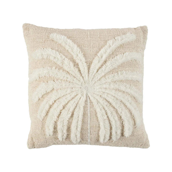 The Isla Palm Cushion Cover - Natural White, 50 x 50 CM