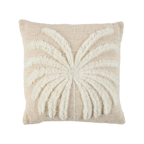 The Isla Palm Cushion Cover - Natural White, 50 x 50 CM