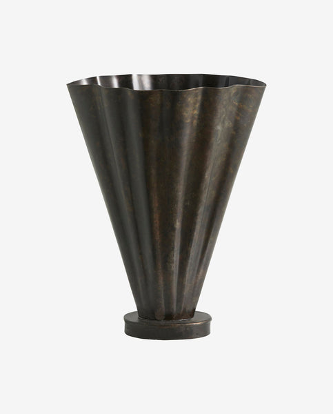 COLL vase - brown antique finish