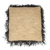 The Raffia Cushion Cover Square - Natural Black - 60x60