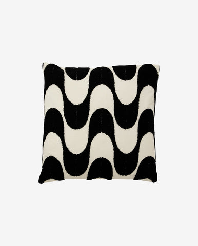 COXA cushion cover - ivory/black, 48 x 48 CM