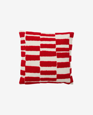 FURUD cushion cover - ivory/red, 48 x 48 CM