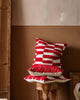 FURUD cushion cover - ivory/red, 48 x 48 CM