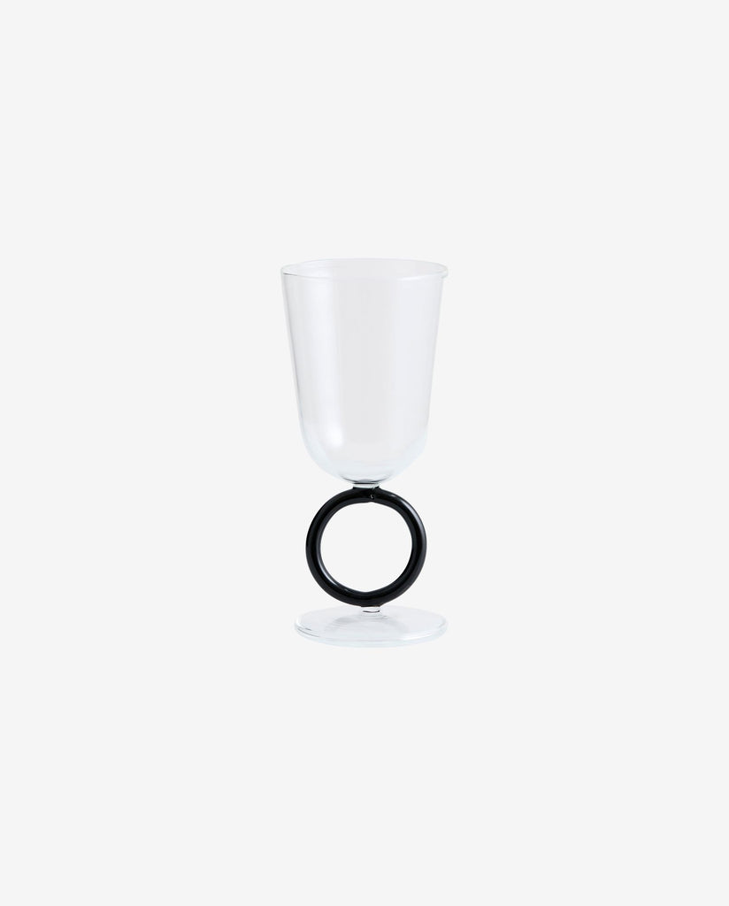 APIUM wine glass - clear/black