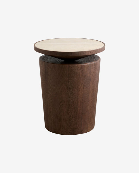 KWANDO side table w. travertine top - nature