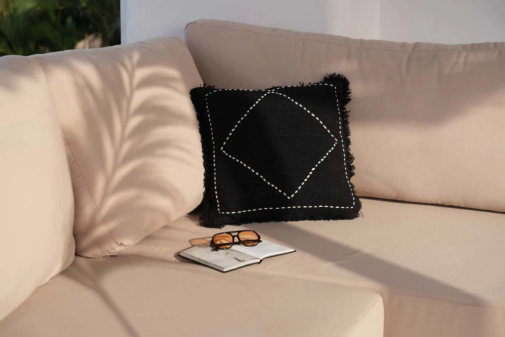 The Kasbah Cushion Cover - Black White, 50 x 50