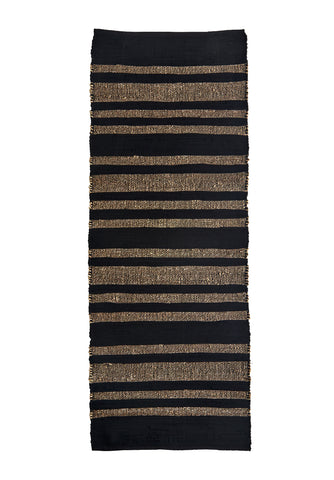 STRIPED SEAGRASS RUNNER BLACK, 70 x 200 CM