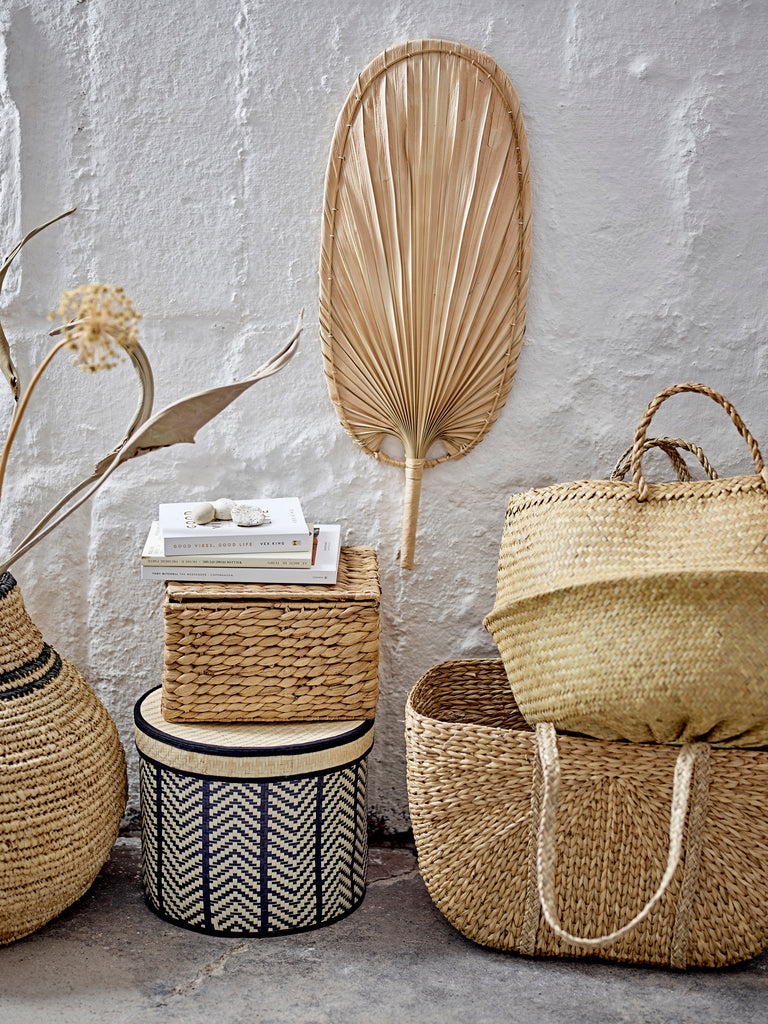 ISLIM Basket with Lid, Palm leaf